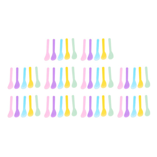 50Pcs Disposable Cosmetic Spatulas Frosted Tip Mixed 2