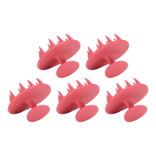 5Pcs Silicone Scalp Massager & Shampoo Brush 1