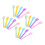 50Pcs Disposable Cosmetic Spatulas Frosted Tip Mixed 5