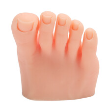 (Right) Nails Art Training Fake Half Foot Model Light Skin Silicone Left