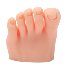 (Left) Nails Art Training Fake Half Foot Model Light Skin Silicone Left