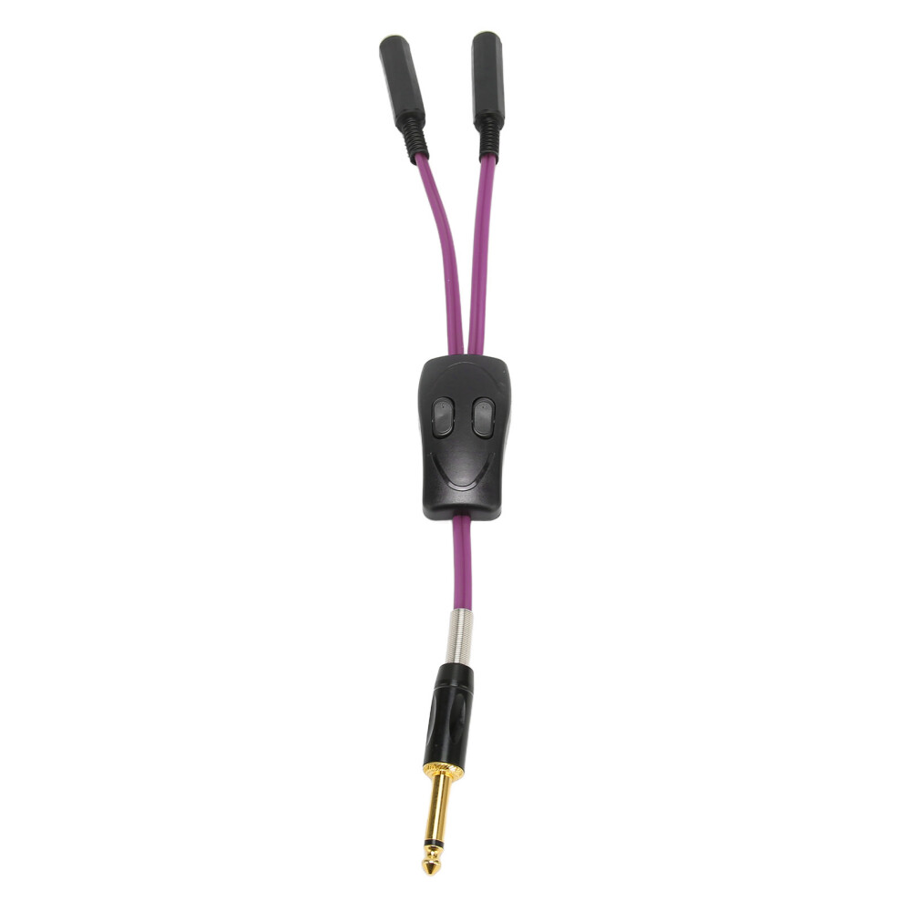 (Purple) Tattoo Dual Interface Converter 6.35Mm Audio Plug Purple 461605467979