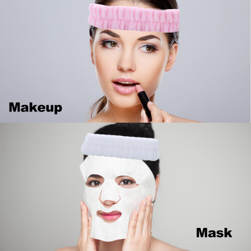 Plüsch Haarreif für Make-up, Waschen, Dusche 2