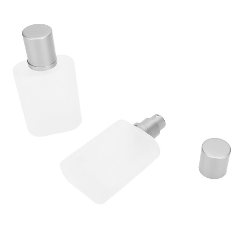 2 Stk. dickes Glas Parfüm-Sprayflasche 50ml matt transparent 2