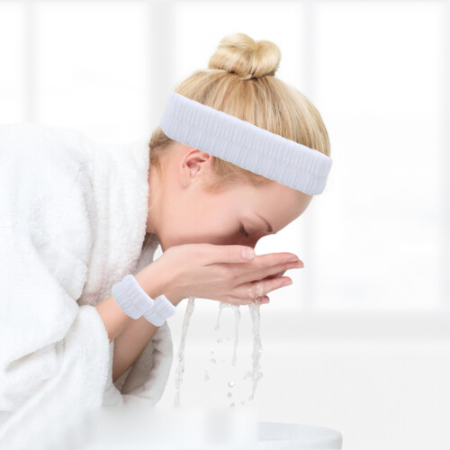 Pluche elastische haarband voor make-up, wassen, douchen 1