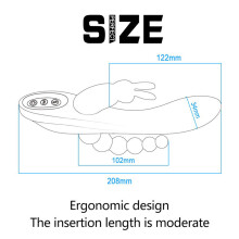 3-Kopf-Ergonomischer G-Punkt-Vibrator, wasserdicht
