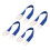 4x Verstelbare Elastische Medische Bloedband Blauw 4