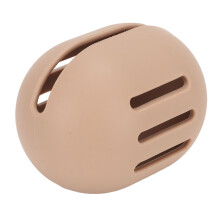 (Khaki) Makeup-Schwammhalter aus Silikon, doppelseitig, belüftet