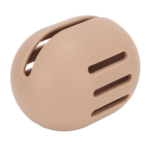 (Khaki) Makeup-Schwammhalter aus Silikon, doppelseitig, belüftet