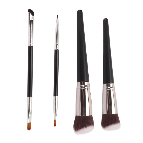 4x Angled Eyeliner Brushes, Strong Grip, Portable