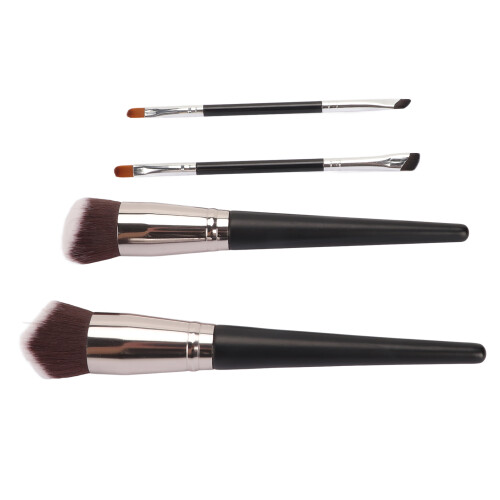 4x Angled Eyeliner Brushes, Strong Grip, Portable 1