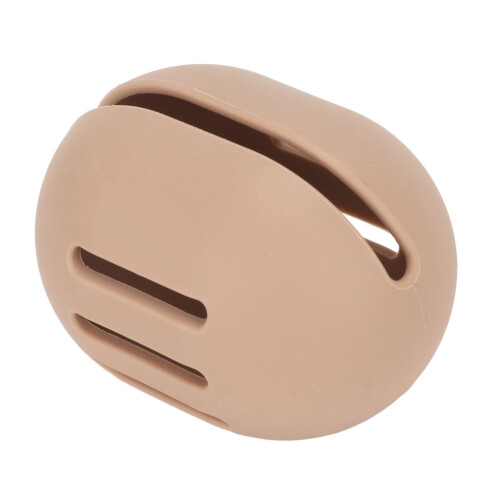 (Khaki) Makeup-Schwammhalter aus Silikon, doppelseitig, belüftet 1