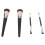 4x Angled Eyeliner Brushes, Strong Grip, Portable 3
