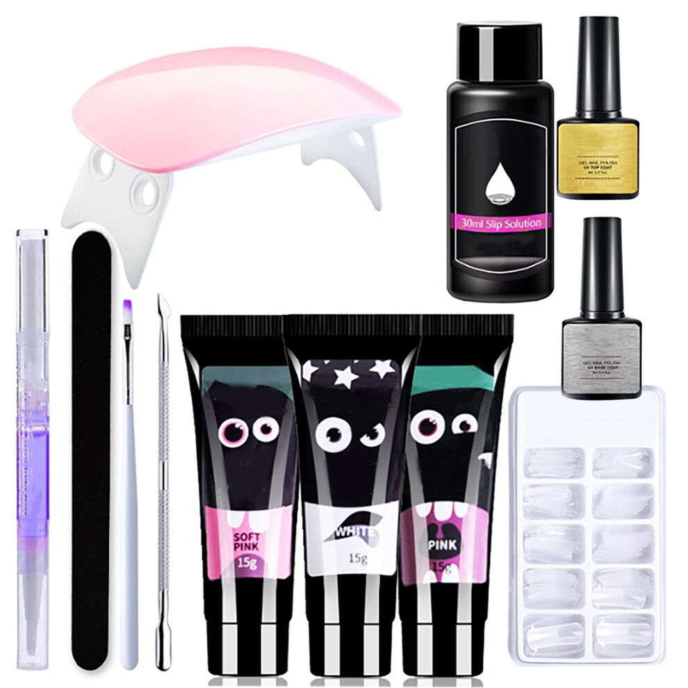 Professional Nail Extension Gel Kit Portable Long Lasting Poly Nails