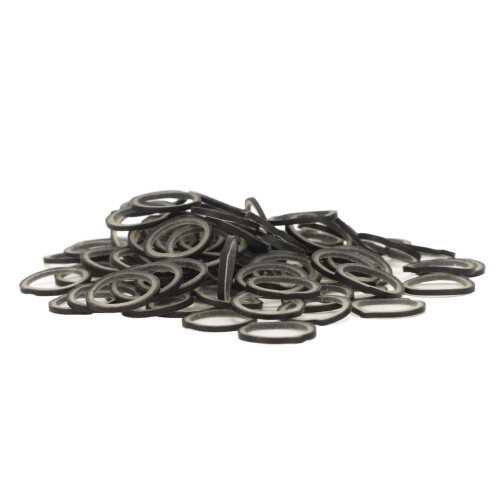 (Black) 500x Zahnspangen-Gummibänder 7,9mm gemischt 2