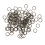 (Black) 500 stuks orthodontische elastieken, 6.35mm, gemengd 4