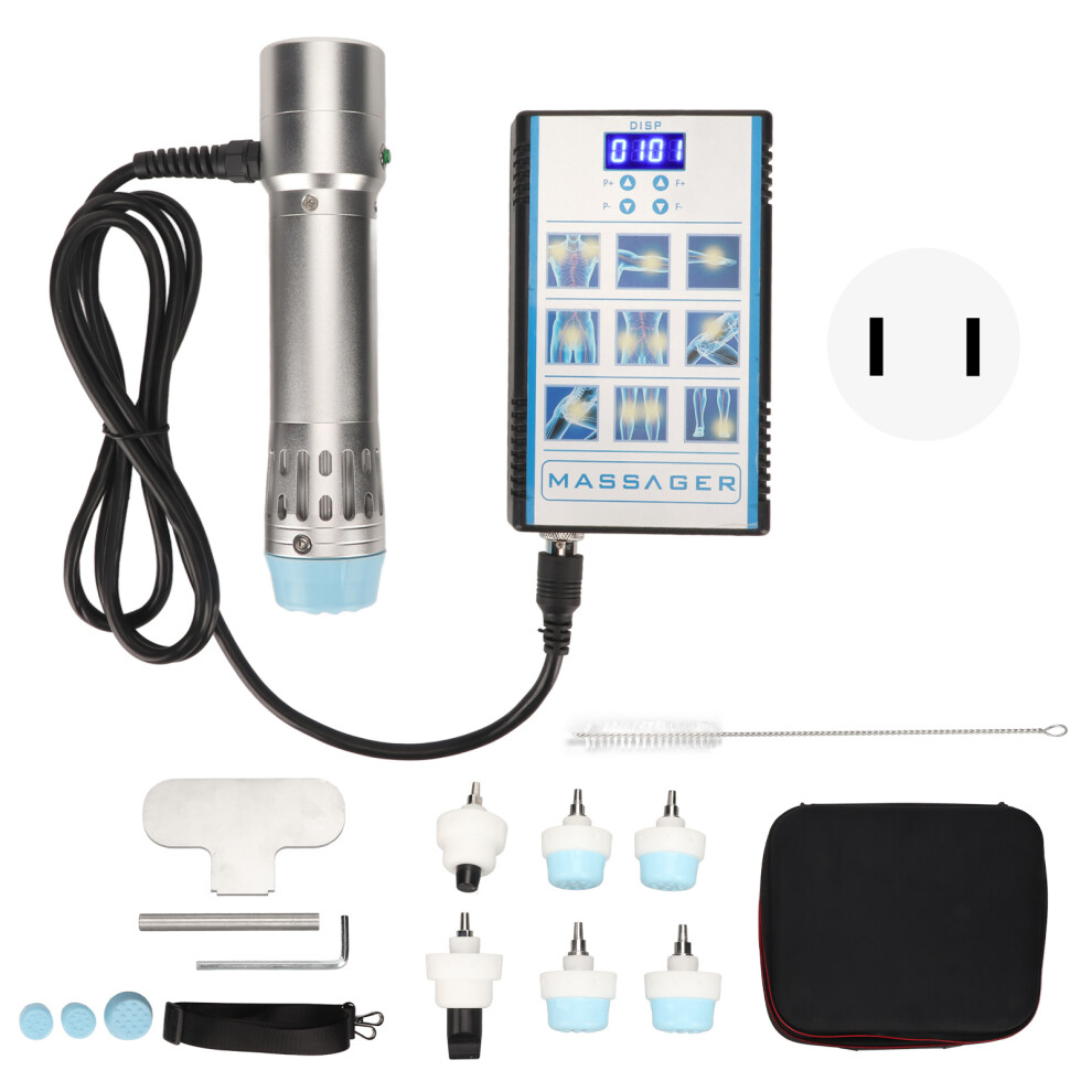 (US Plug) Shockwave Machine Pro Soreness Relief ED Massager 100-240V US Plug