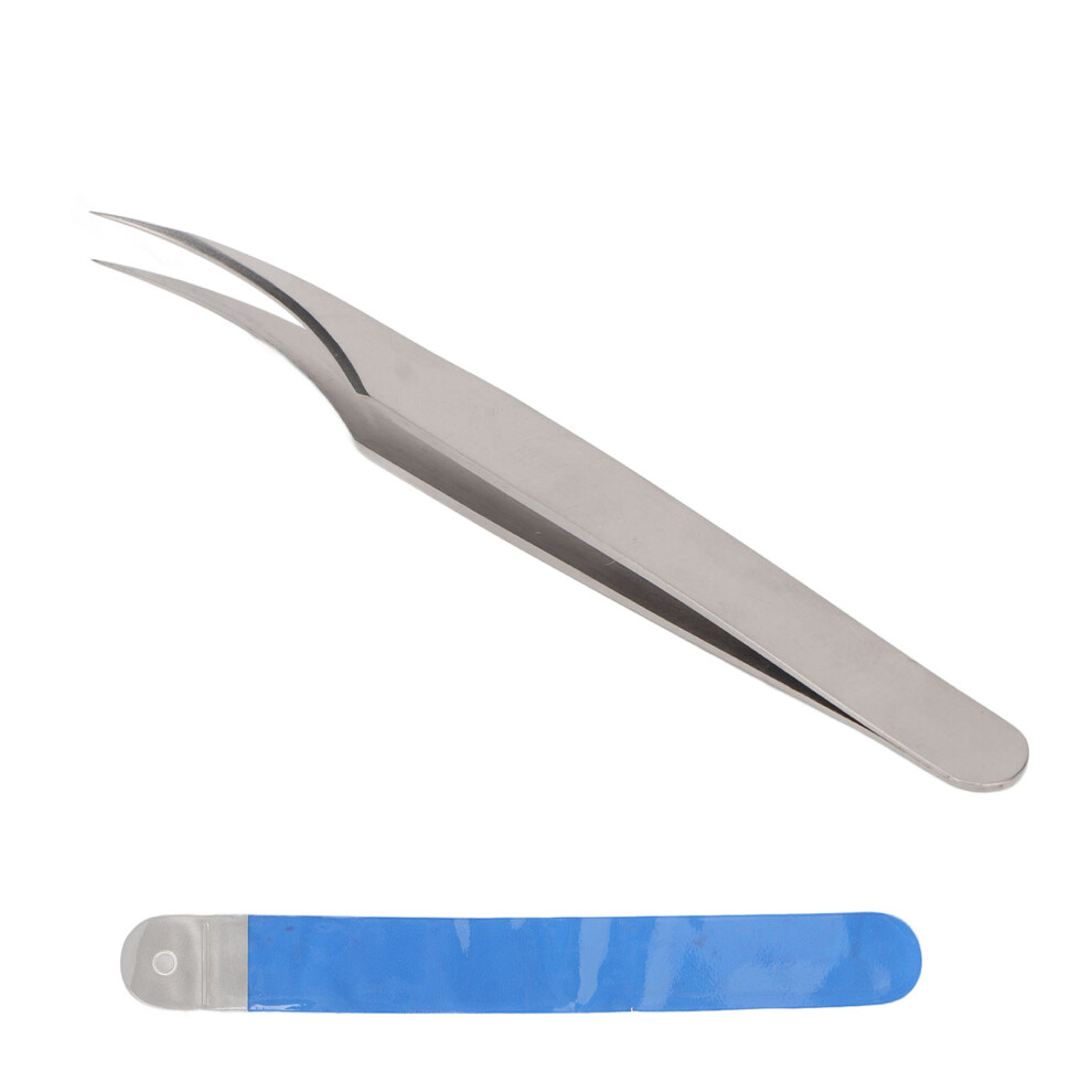 Silver (Dolphin) Eyelash Tweezers Stainless Steel Sandblasted Princess