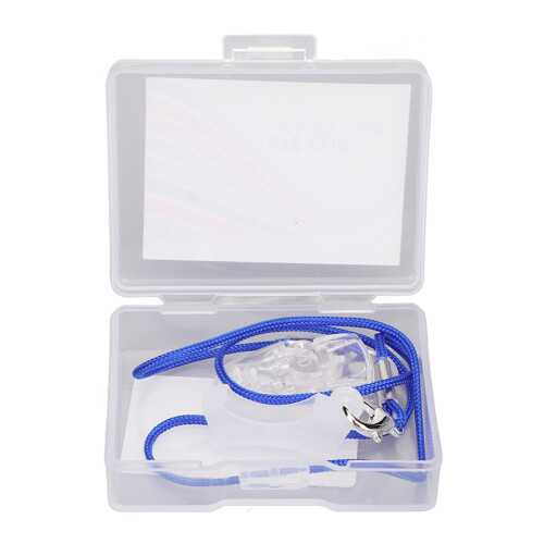 (Single Ear) Hearing Protector Lanyard Blue Transparent Double Ear Clip