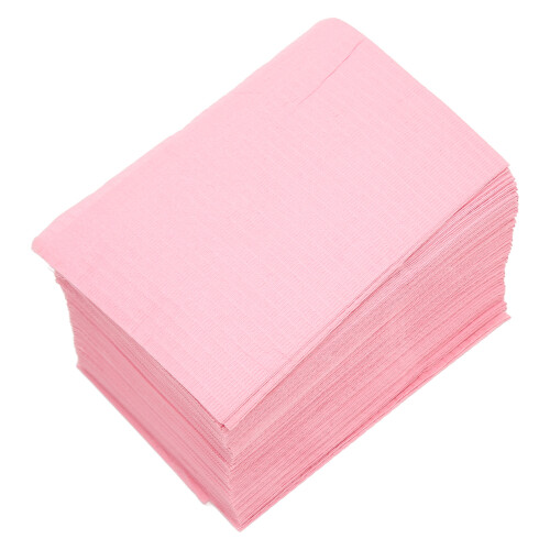125 Stk. Einweg-Zahnbib wasserdicht pink 1