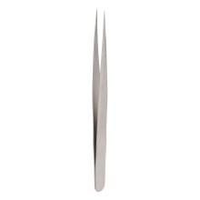(Straight Tweezer) Edelstahl-Wimpernzange hochpräzise silber lang schräg