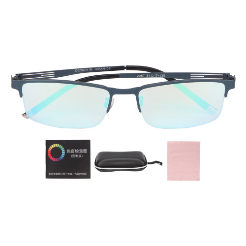 Unisex Dark Blue Frame Color Blind Glasses