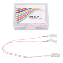 (Binaural) Sound Aid Clip Lanyard transparent pink M, Mono