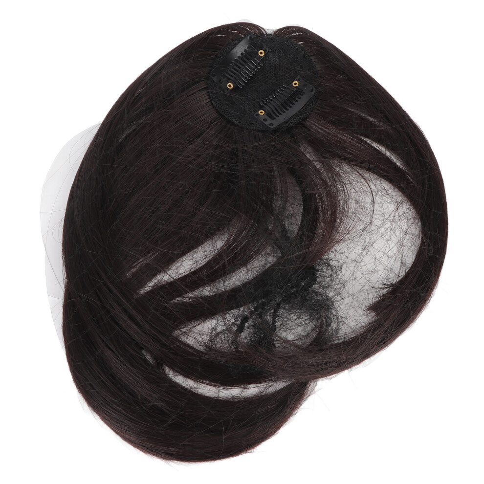 French Bang Wig Round 3D Breathable Lightweight Dark Brown