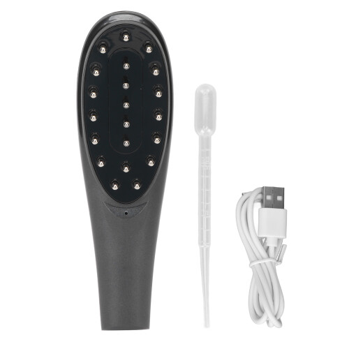 LED Scalp Serum Applicator 5 Levels Microcurrent Vibration Black