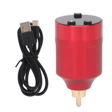 (Red) Drahtloses Tattoo-Netzteil 4-12V, 1200mAh, LCD, USB (Blau)