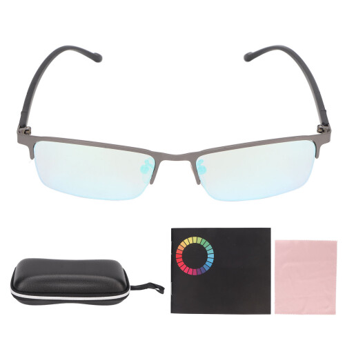 Farbsehstärkungsbrille Ultraleicht UV-Schutz Silber/Schwarz