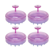 4x Kopfmassagegerät Tragbare weiche Haarbürste Scrubber