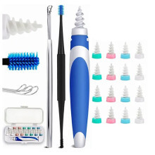 Ohrenschmalzentferner-Set 16pcs für Kinder & Erwachsene Blau