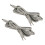 2x 4.9ft TENS Wire Grey Pin Type 5521 2856 3