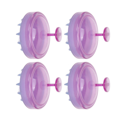 4x Kopfmassagegerät Tragbare weiche Haarbürste Scrubber 1
