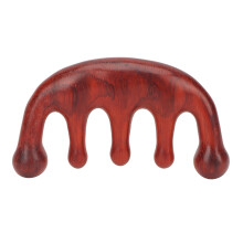 Gua Sha Massagkamm 5 Zähne Sandelholz tragbar