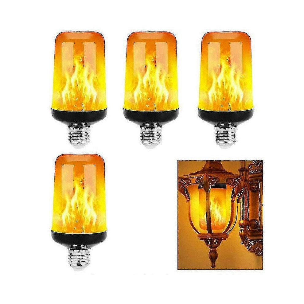 Kikidex (As Show, 2Pcs) Led Flame Bulb, 4 Modes Flickering Bulbs, E26/E27 Base Flame Bulb, Christmas Light