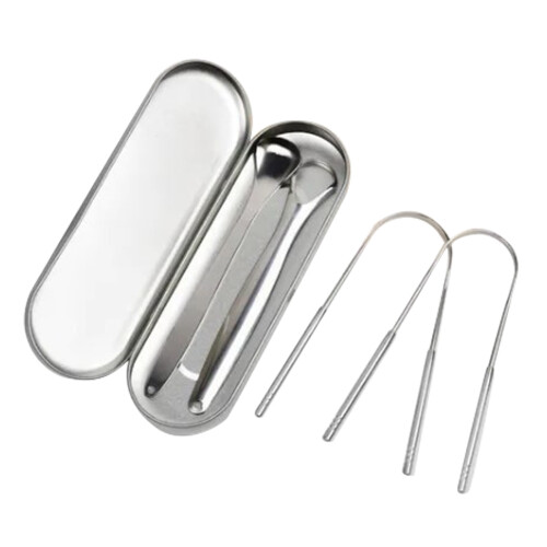 Stainless Steel Tongue Scraper Set 1