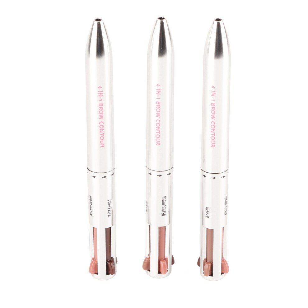 3pcs 4in1 Eyebrow Highlight Pen Portable