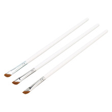 3pcs Angled Eyeliner Brush Ultra Thin Slanted White