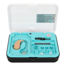 Portable Adjustable Volume Hearing Amplifier with Cleaning Box