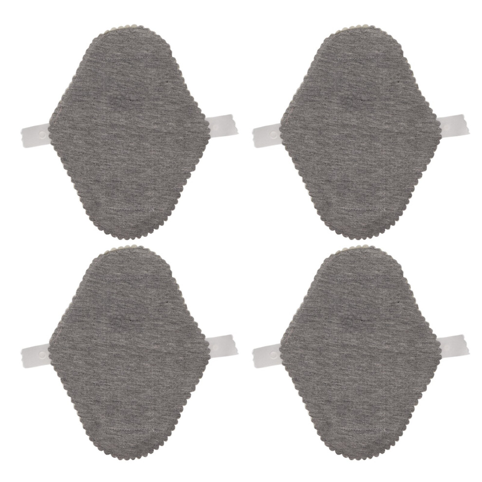 (M) 4PCS Washable Feminine Pads Gray Graphene Leakproof Breathable