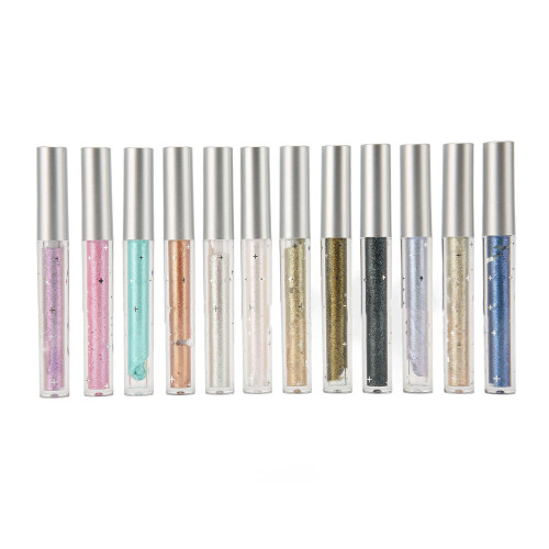 12 Stück Flüssiglidschatten Set Diamant Glitzer Matte 1