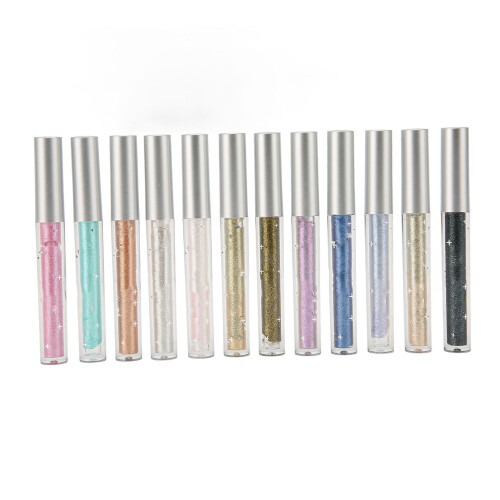 12 Stück Flüssiglidschatten Set Diamant Glitzer Matte 2