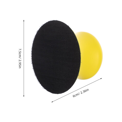 2St 3 75 Mm Pu Slipunderlag För Skurpapper Gul 2