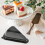 10Pcs Triangle Cake Box Plast Förpackningslåda Svart 10