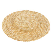 1Chapeau Plat Court Feutre Khaki Et Décor