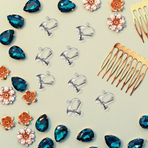 20Pcs Clip-On Örhängeslutar Diy Komponenter 1