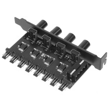 Fan Hub 4-Pin Port Datorfläkt Förlängningsadapter Kölingsfläkt
