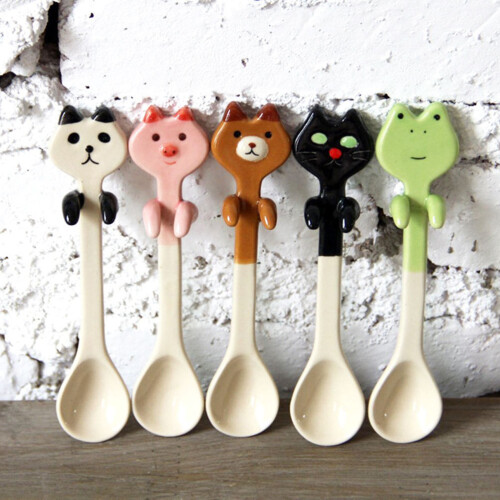Animaldesign Minikrämssked I Keramik För Barn 2